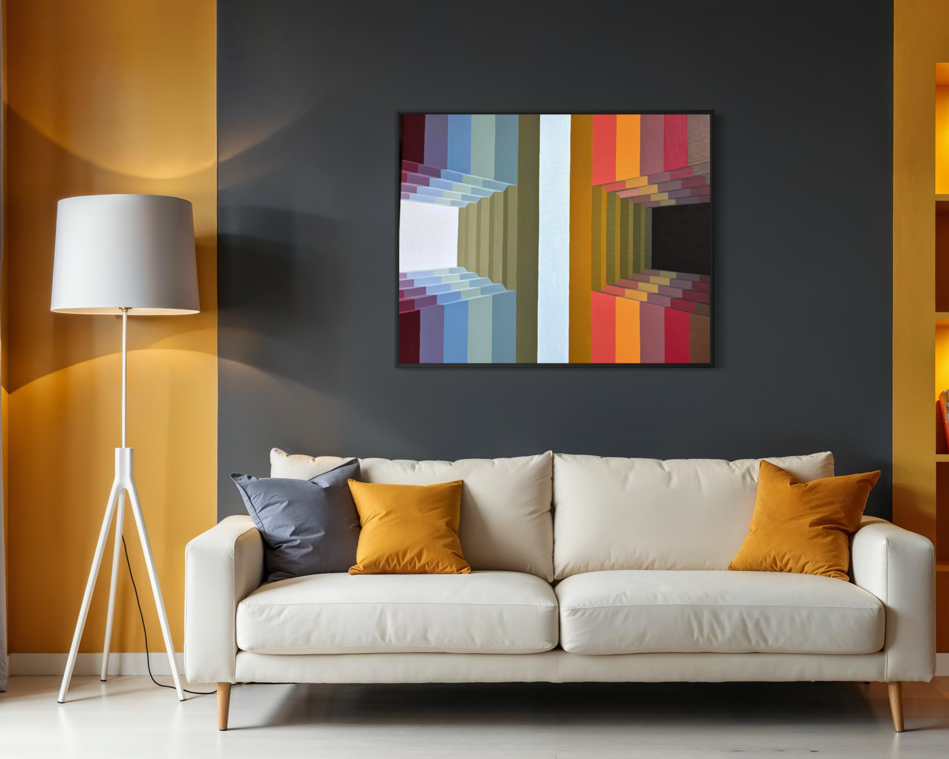 Válaszút, 80x100cm, geometrikus absztrakció, 04